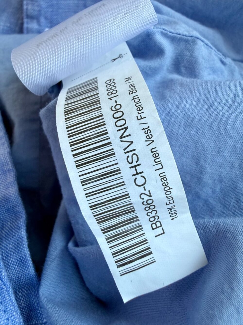 Quince Linen Vest Top European French Blue (M) - Picture 9 of 10